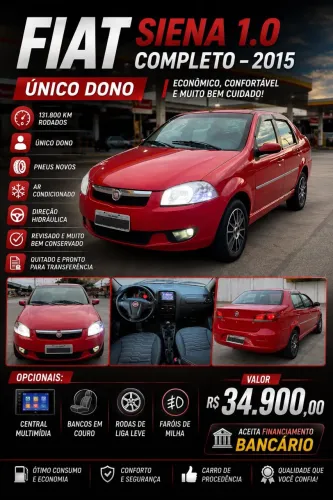 Fiat Siena EL 1.0 MPI Fire Flex 8V 4P 2015