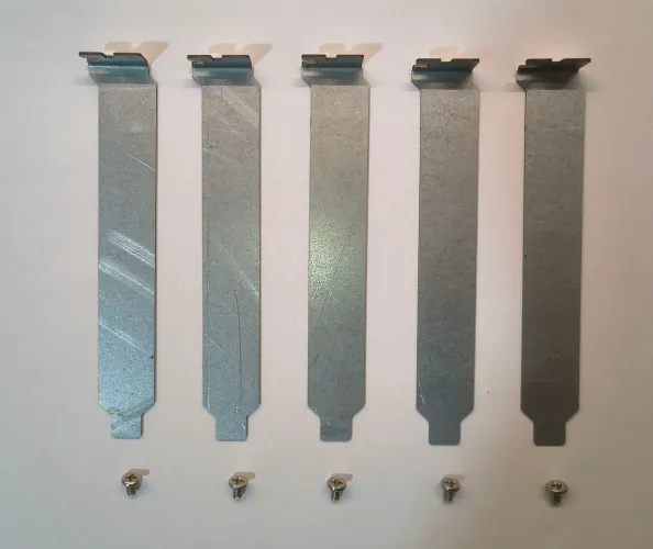 Kit 5 espelhos tapa slot (bracket) em aço 0.8mm com parafusos - leia a descrição.