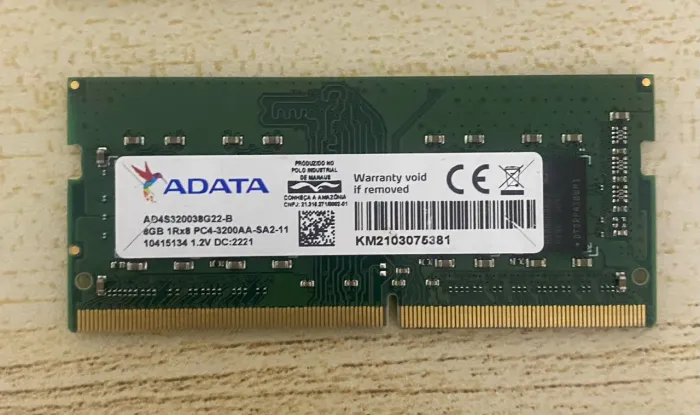 Memória RAM 8GB 3200Mhz