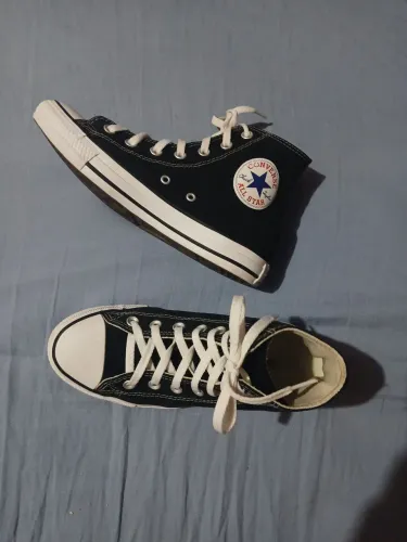 tênis all star preto cano alto