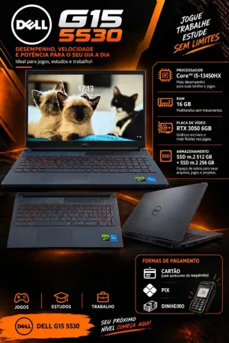 Notebook Dell G15 5530 Rtx 3050 6gb