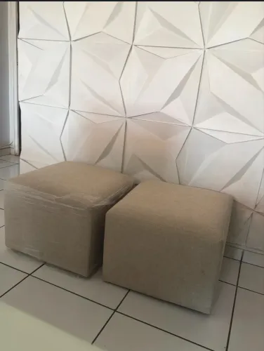 Vendo puff de linho 50x50