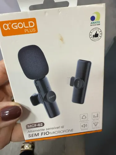 Mini microfone alfa gold 