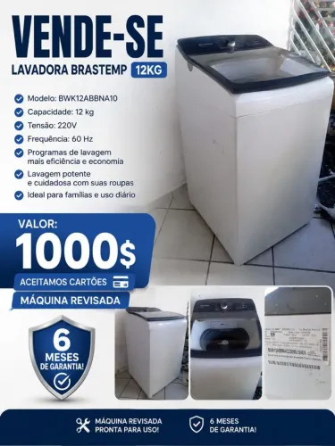 Máquina de lavar Brastemp 12kg 