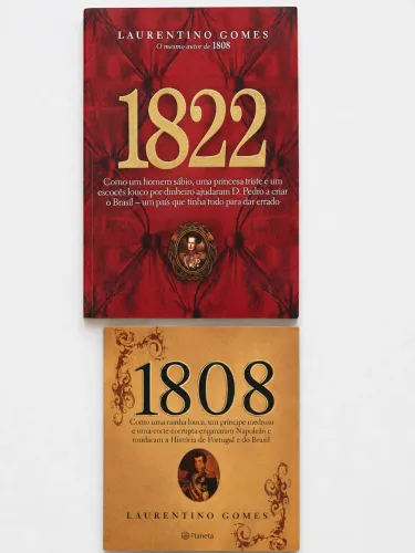 Livros 1808 e 1822 de Laurentino Gomes