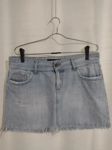Saia jeans lelis blank