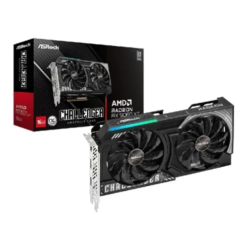 Placa De Vídeo AMD Radeon RX 9060 XT 16GB Asrock Challenger OC