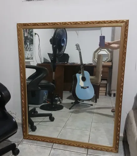 Espelho grande para sala, salão de beleza ou barbearia. Praticamente novo!