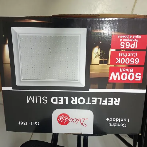 Refletor Led 500W<br>Ref: 13611; *8341<br>Marca: Di Casa