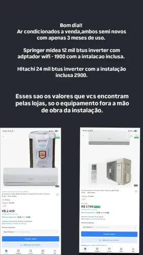 Ar condicionados para venda 
