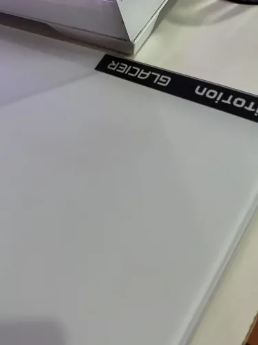 Mousepad de vidro titorion glacier branco
