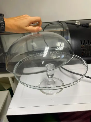 Boleira de Vidro Pasabahçe Patisserie com Pé e Tampa - 32 cm