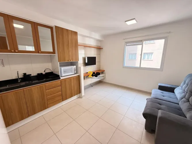 Apartamento mobiliado para locação na Chácara Santo Antônio: 1 quarto, 1 banheiro, 31m²