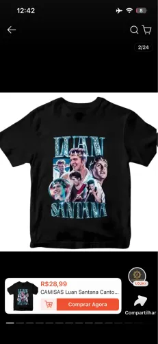 Blusa do luan Santana