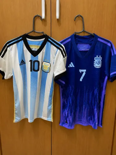 2 Camisas Argentina 2014 Messi#10 e 2022 DePaul#7