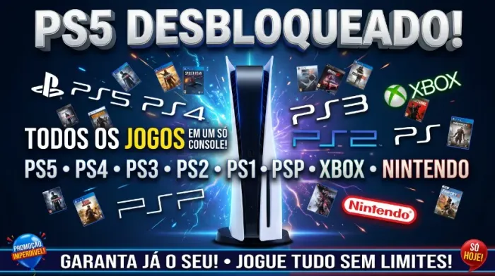 PS5 DESBLOQUEADO - TODOS OS JOGOS DA HISTÓRIA EM UM SÓ CONSOLE!