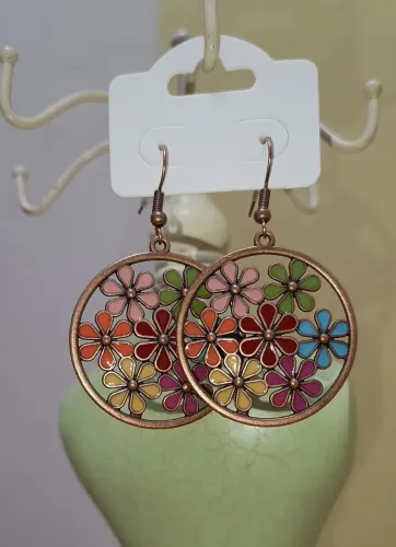 Lindo par de brincos vintage importado 