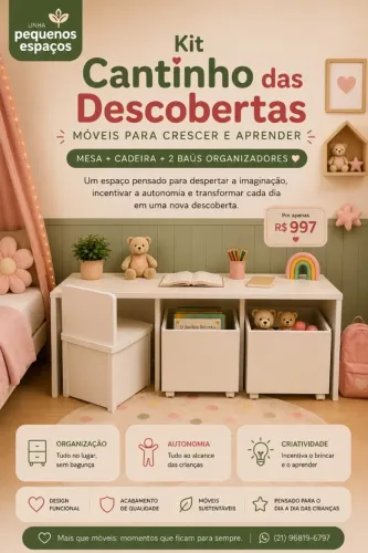 KITS MESA + BAÚS ORGANIZADORES