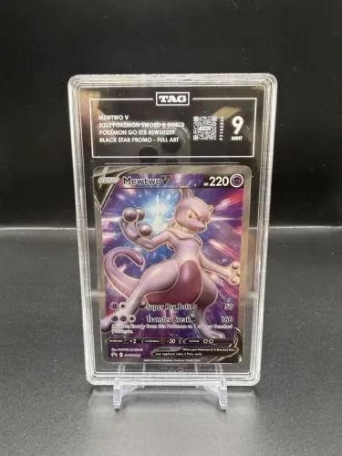 Pokémon Tcg - MEWTWO V SWSH229 BLACK STAR PROMO ? TAG 9