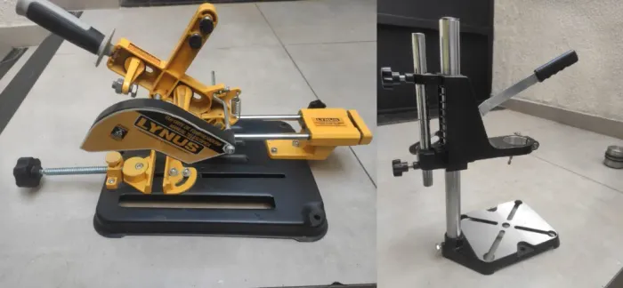Suporte Para Esmerilhadeira + Suporte Furadeira Com Morsa