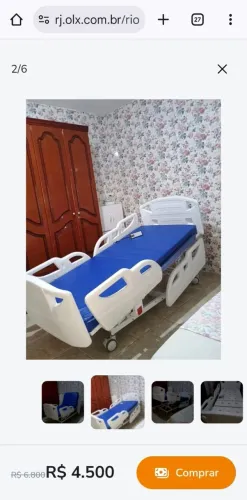 Cama hospitalar elétrica 8 Movimentos LA40 Advanced 1258 Trendelenburg (Advanced NBtech) N