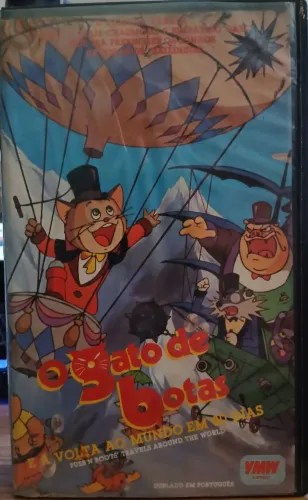 Vhs Anime O gato de botas e a volta ao mundo em 80 dias