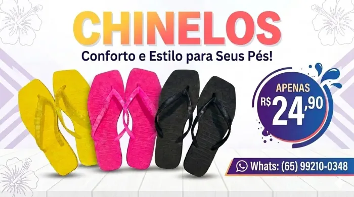 Chinelos Santa Lolla 24,90 cada