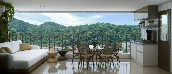 APARTAMENTO COM 105,96 m² - FORTE - PRAIA GRANDE SP