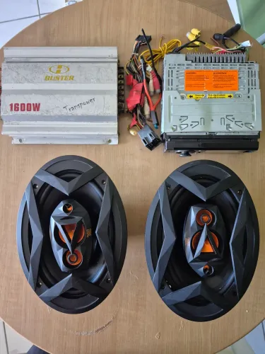 Kit de Som Automotivo JBL + Pioneer + Módulo Buster - Completo e Pronto para Instalar<br>