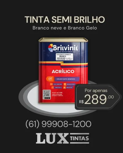 Tinta Semi Brilho Brilvinil 18lts