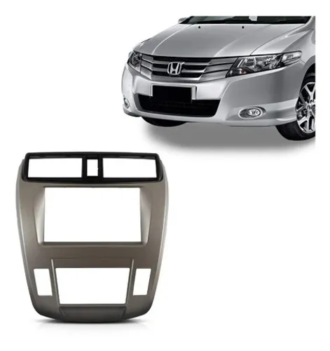 Moldura Dvd 2 Din Multimídia Som Honda City 2008 à 2011 Ar Digital