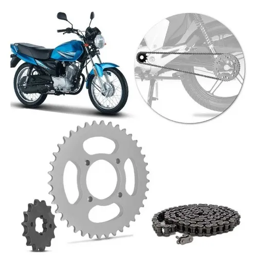 Kit Transmissão C/Retentor Factor/Ybr 125 09/16 Osk/Kmc (Entrega Grátis)