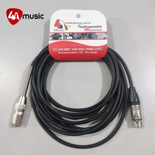 Cabo Xlr Macho / Xlr Femea 5 metros