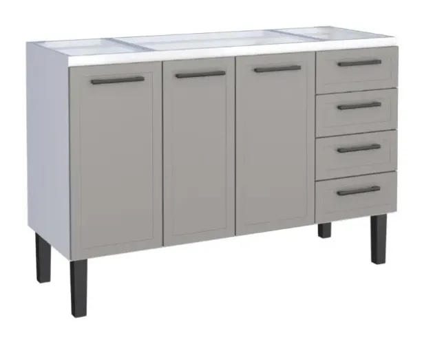 Gabinete / Balcão JU em Aço para Pia de 1.40m ! Frete + Montagem grátis