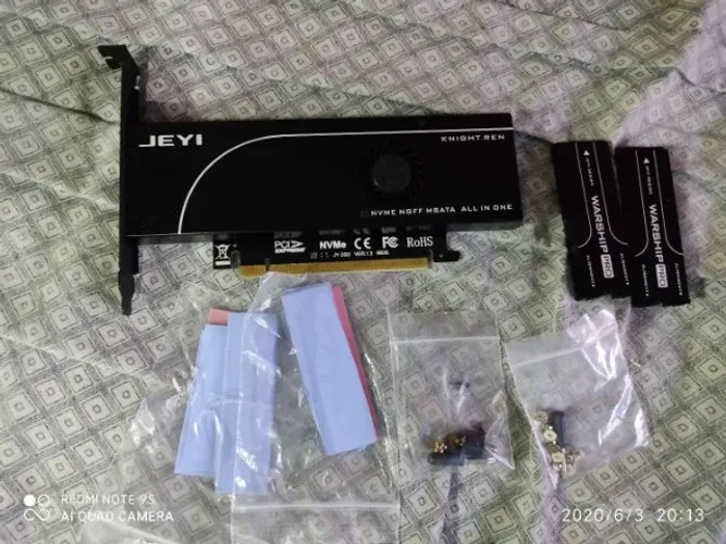 Placa expansão pcie para ssd nvme, m.2 e msata