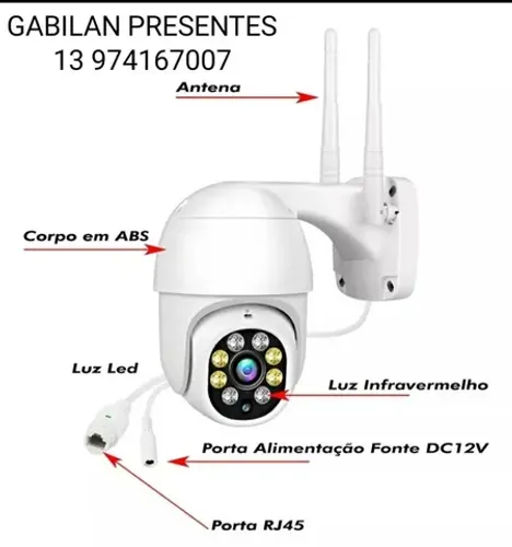 câmera externa a prova d água 