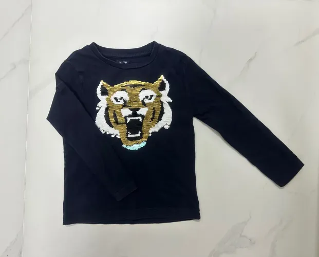 Camiseta Manga Longa Tiger 4 anos - Marca Kiabi