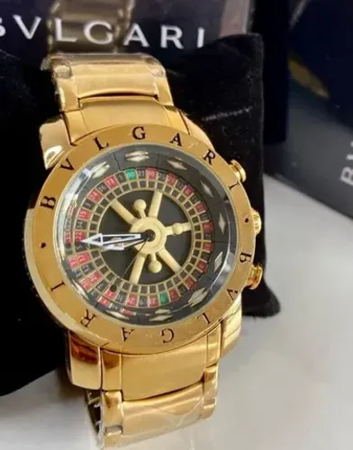 Relógio roleta bulgari puro aço  e a prova d'água 