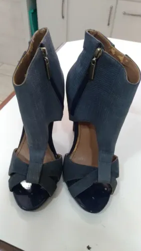 Sandália Salto Alto Norah, Azul, 35