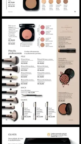 Pincéis, pincel profissional para maquiagem, vários modelos. Para os olhos, delineador, et