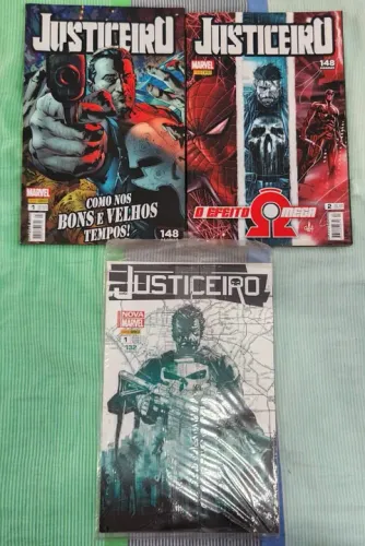 Justiceiro Greg Rucka Vol 1 e 2 + Justiceiro Nova Marvel Vol 1 - HQ Panini