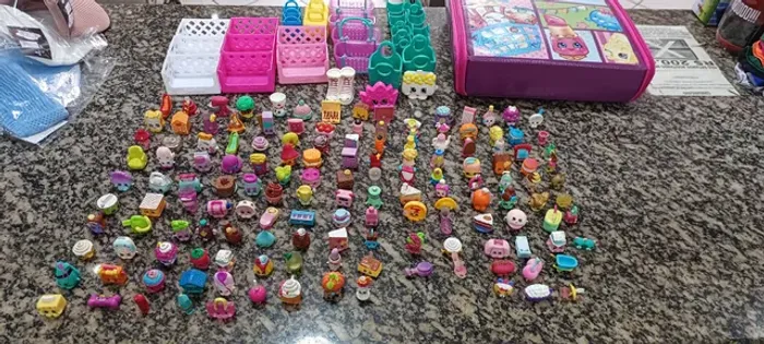 Coleção Shopinks 148 não repetidos Bolsa 3 grandes cestas e acessórios 