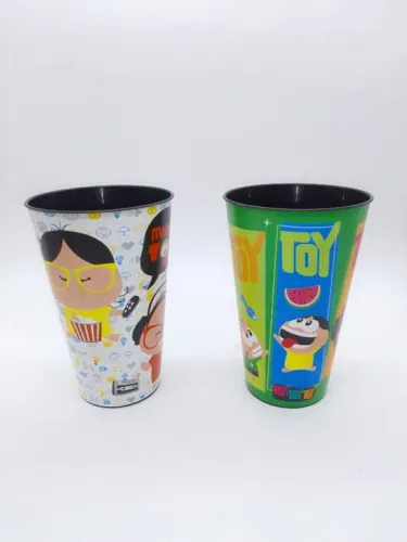 Mônica Toys 2 Copos Promocional Rei Megamatte Ano 2022