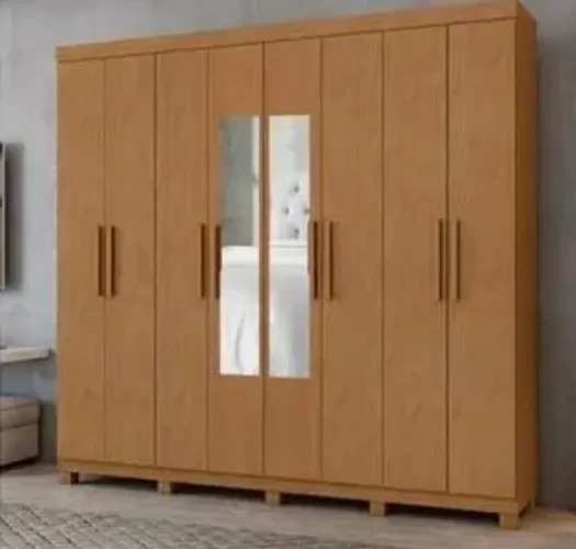 Promoção Guarda-Roupa Rubi 8P C Espelho R$1049,90-Entrega em 24H Paga na Entrega