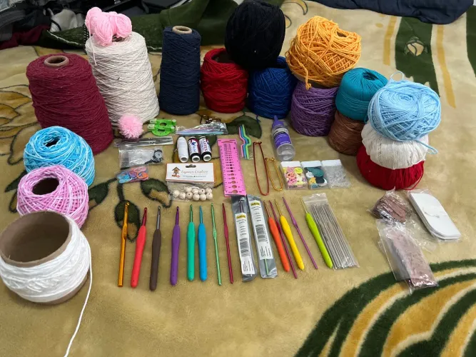 Kit completo de materiais para artesanato