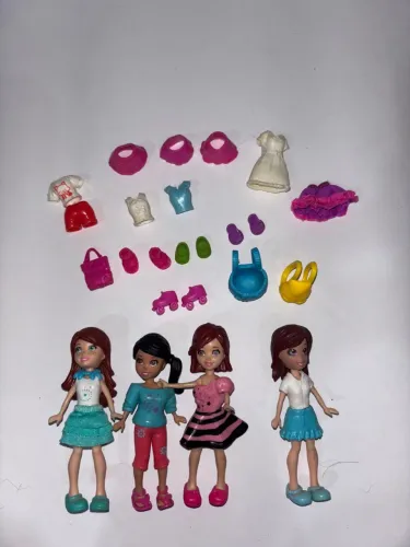 - Kit roupa - polly pocket 4 pollys + acessórios