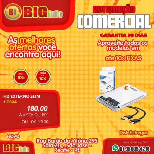 Hd Externo 1tb Usb 3.0 Para Ps4 Ps5 Xbox Series Pc Note Notebook Com Case Portátil  