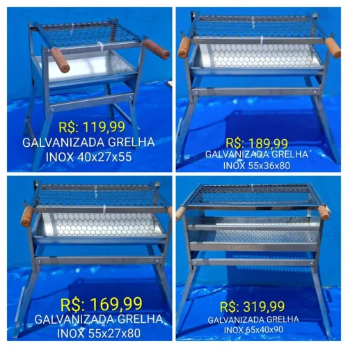 Churrasqueira Galvanizada Inox a partir de 120,00