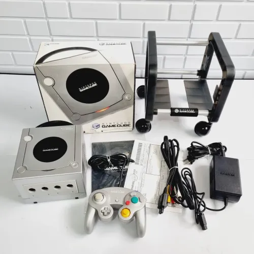 GAMECUBE PRATA Com RACK