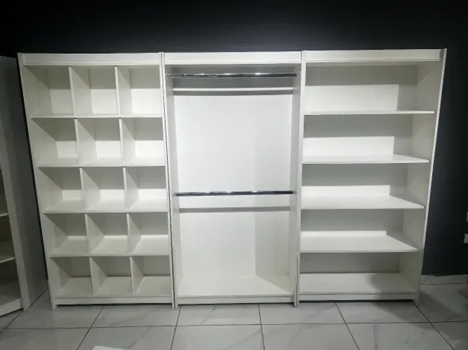 KIT ESTANTES PRATELEIRA+ COLMEIA + CABIDEIRO DUPLO 100% MDF